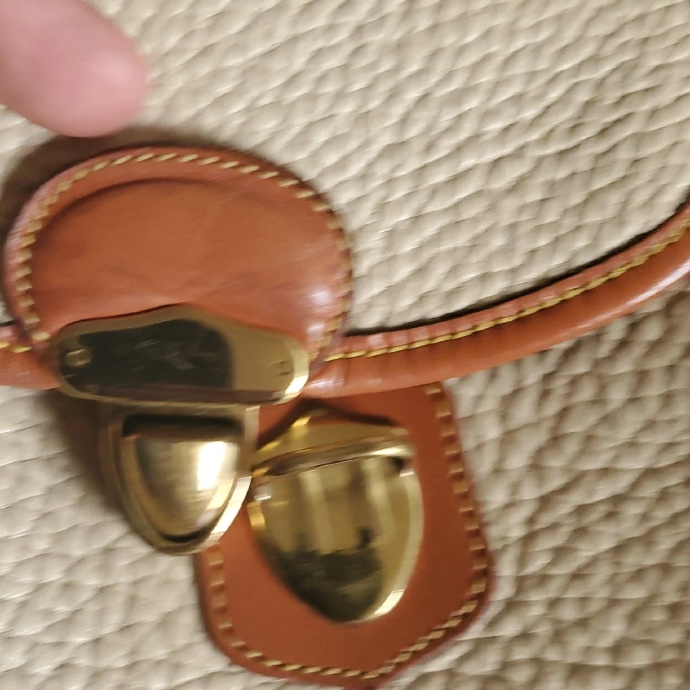 Dooney & Bourke Cream and Tan Leather Crossbody Mini Bag - Picture 11 of 13